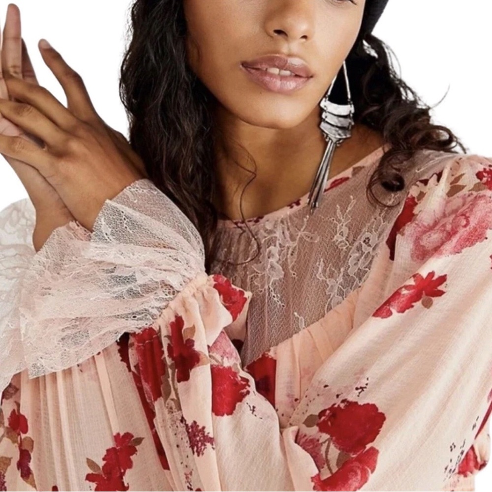 Free People NWT Daphne Long Sleeve Top-Medium - Picture 3 of 13